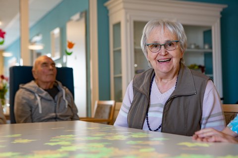 Seniorinnen an der Tovertafel